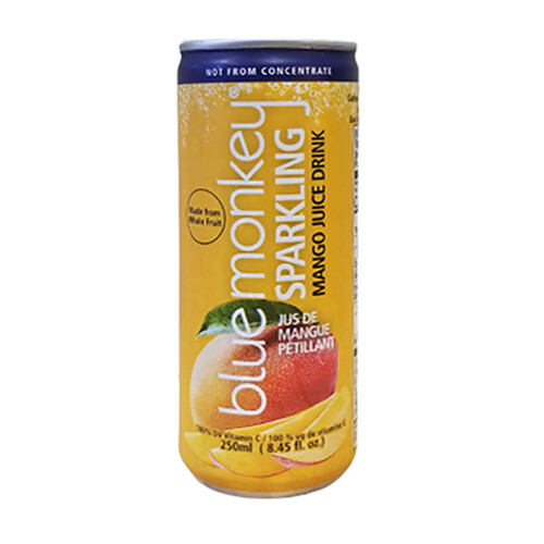 Blue Monkey Sparkling Juice Mango 4 x 250 ml (cans)