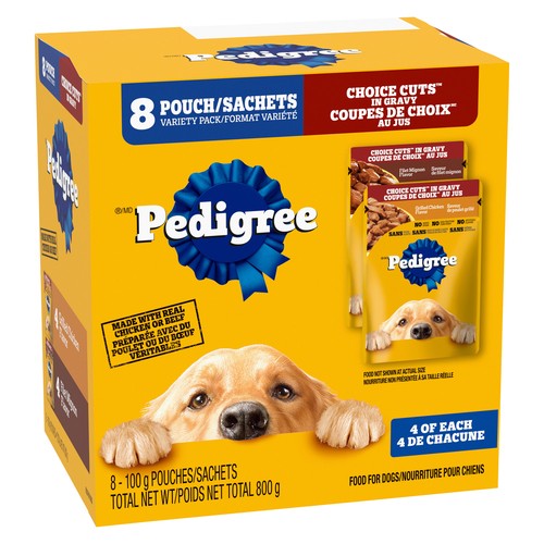Pedigree Wet Dog Food Choice Cuts In Gravy Filet Mignon & Chicken 8 x 100 g
