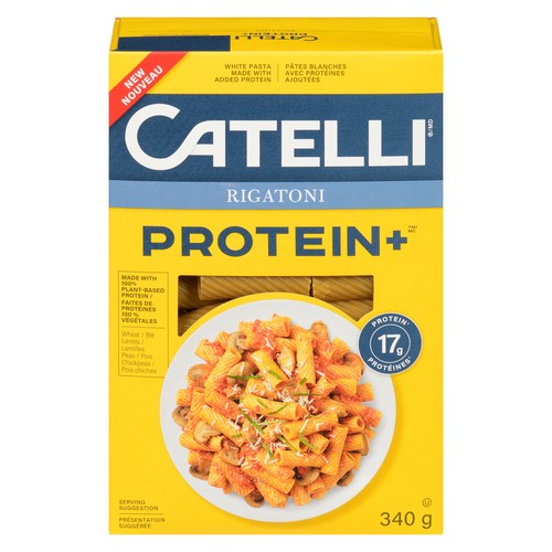 Catelli Protein+ White Pasta Added Protein Rigatoni 340 g