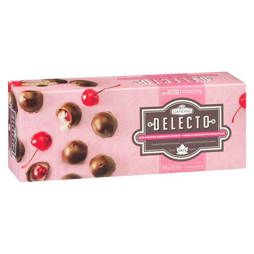 Delecto Dark Chocolate Maraschino Cherries 300 g