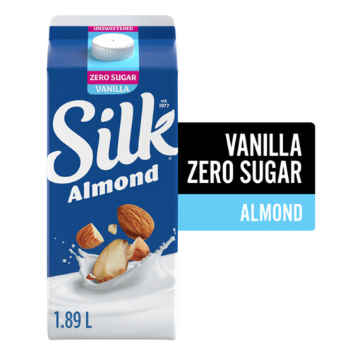 Silk Dairy-Free Almond Beverage Unsweetened Vanilla Flavour 1.89 L