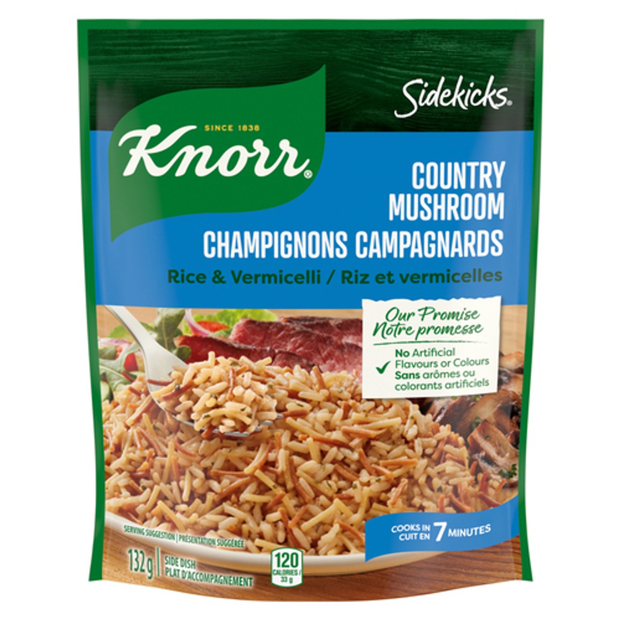 Sidekicks Rice Knorr Side Dishes Rice Country Mushroom 132 g - Voilà Online Groceries ...