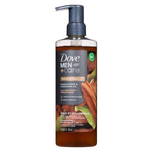 Dove Men +Care 2-In-1 Shampoo + Conditioner Sandalwood & Cardamom Oil 517 ml