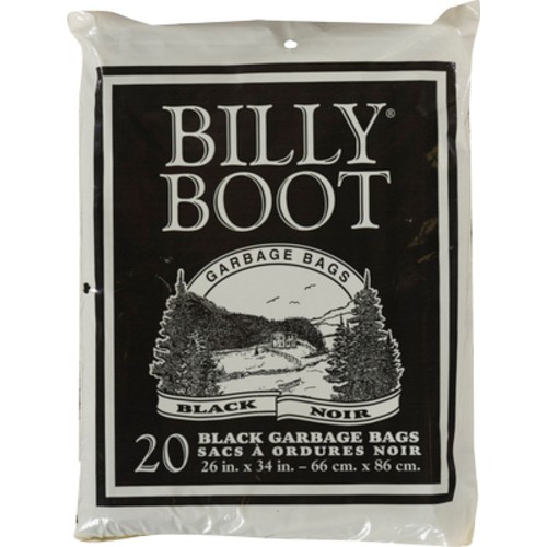 Billy Boot Garbage Bags Black 26 In x 34 In 20 Bags