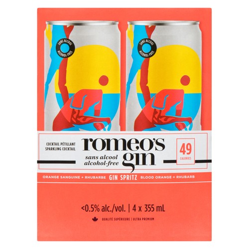 Romeo's Gin Alcohol-Free Gin Spritz 4 x 355 ml (cans)