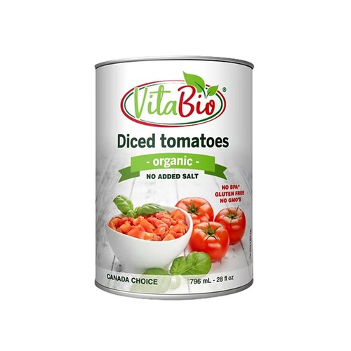 Vitabio Organic Diced Tomatoes No Added Salt 796 ml