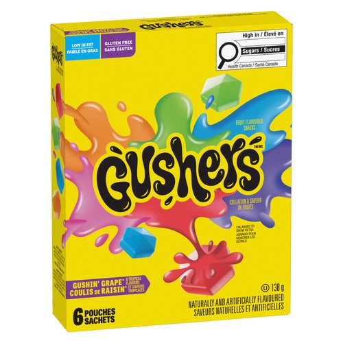 Betty Crocker Gluten-Free Fruit Gushers Grape and Tropical Flavours 138 g