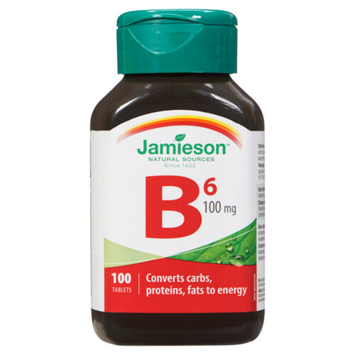 Jamieson Vitamin B6 100 mg Tablets 100 Count