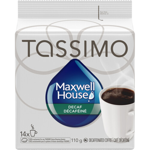 Tassimo Maxwell House Coffee Pods Single Serve Decaf 14 T-Discs 110 g