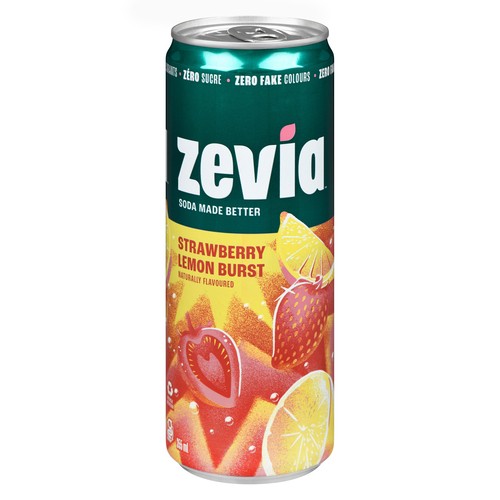 Zevia Soft Drink Strawberry Lemon Burst 355 ml (can)