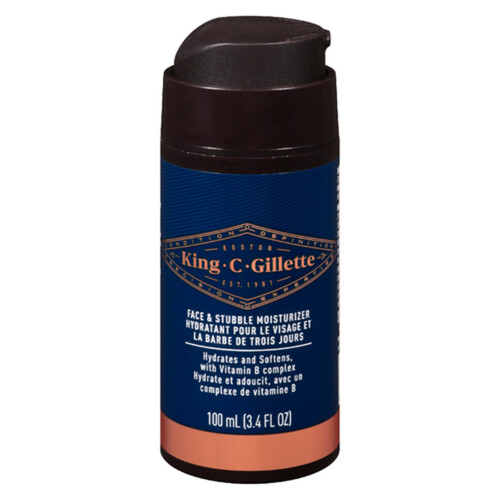 King C. Gillette Moisturizer Face & Stubble 100 ml