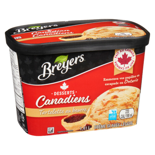 Breyers Canadian Desserts Butter Tart Light Ice Cream Locally Inspired