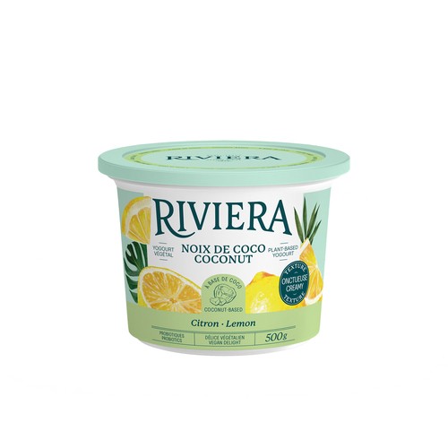 Riviera Plant Based Coconut Yogurt Lemon 500 g