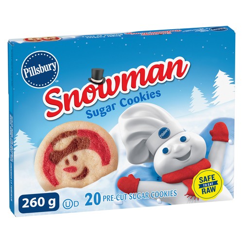 Pillsbury Ready To Bake Sugar Cookies Snowman 260 g
