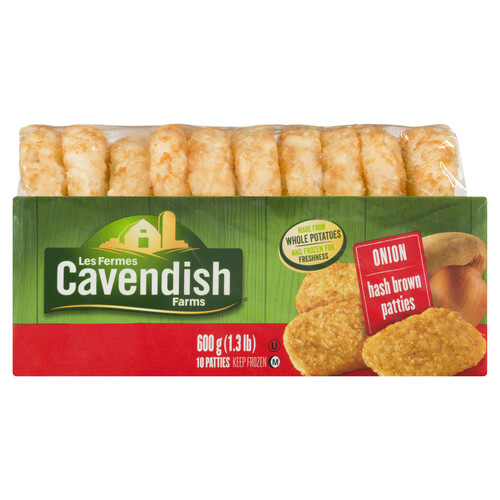 Cavendish Farms Onion Hash Brown Patties 10 Pack 600 g (frozen)