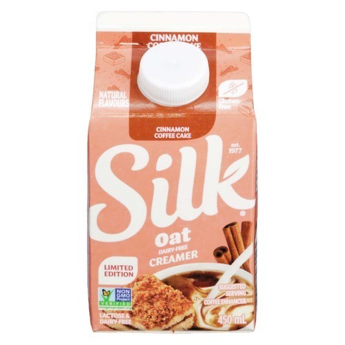 Silk Plant Based Coffee Creamer Limited Edition Cinnamon Coffee Cake 450 ml