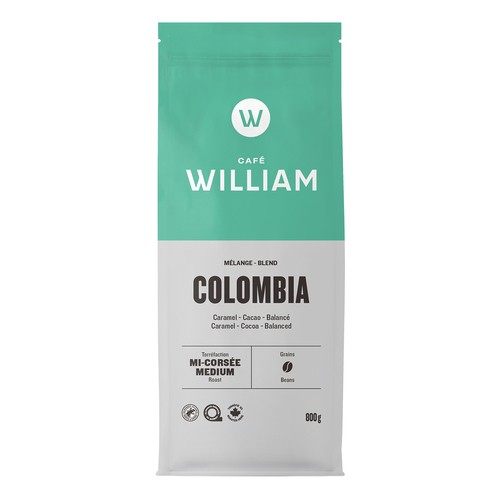 Café William Beans Blend Colombia Medium Roast 800 g