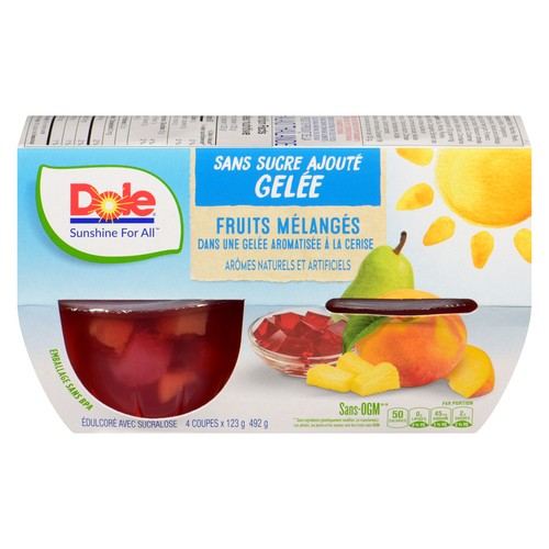 Dole Mixed Fruit In Cherry Gel 4 x 123 g