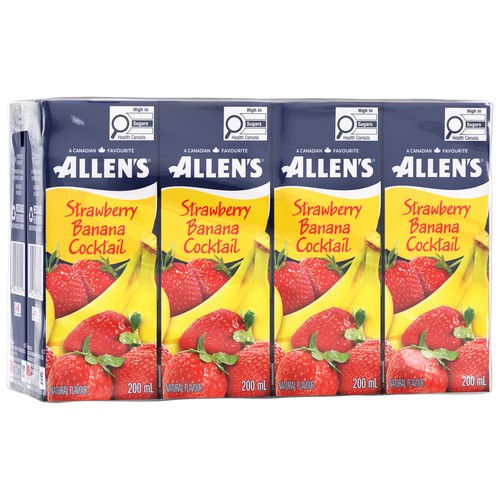 Allen's Strawberry Banana Cocktail 8 x 200 ml