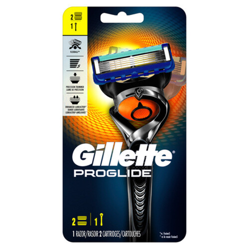 Gillette ProGlide Men’s Razor Handle + 2 Blade Refills