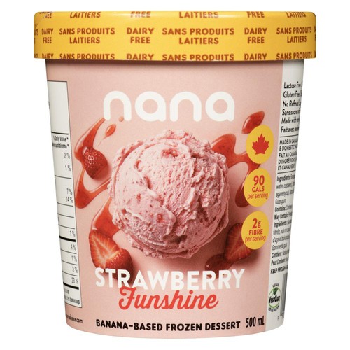 Nana Banana-Based Frozen Dessert Strawberry Funshine 500 ml