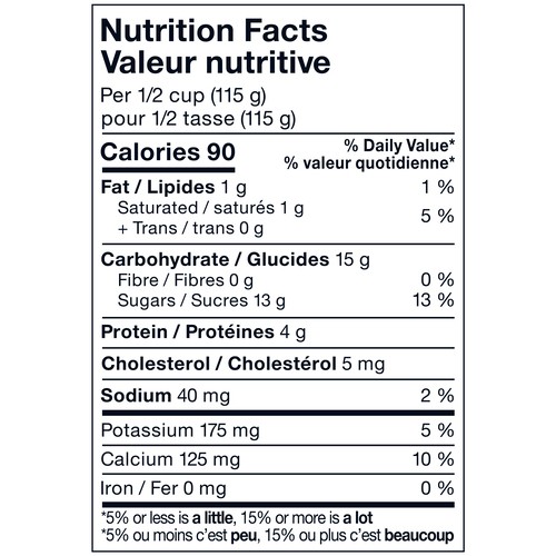 iÖGO Lactose-Free 1% Yogurt Tub Creamy Vanilla 650 g