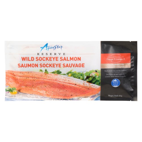 Aqua Star Frozen Wild Sockeye Salmon Fillets 454 g