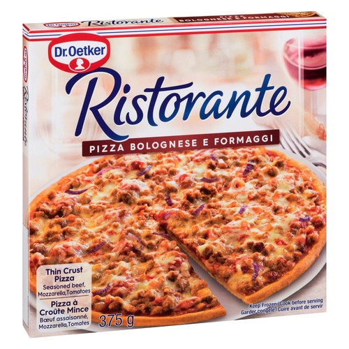 Dr. Oetker Ristorante Frozen Thin Crust Pizza Seasoned Beef Mozzarella & Tomatoes 375 g
