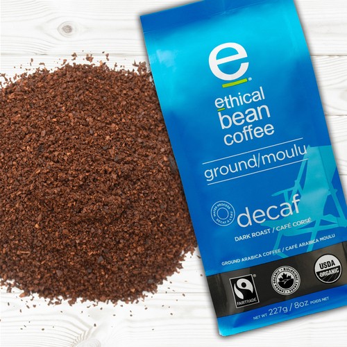Ethical Bean Organic Ground Coffee Decaf Dark Roast 227 g