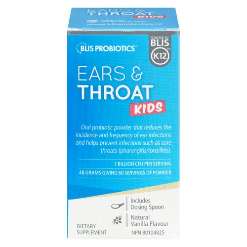 BLIS Probiotics Ears & Throat Kids Natural Vanilla 48 g