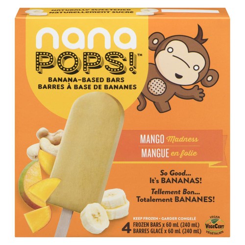 NanaShake Nana Pops Frozen Bars Mango Madness 4 x 60 ml - Voilà