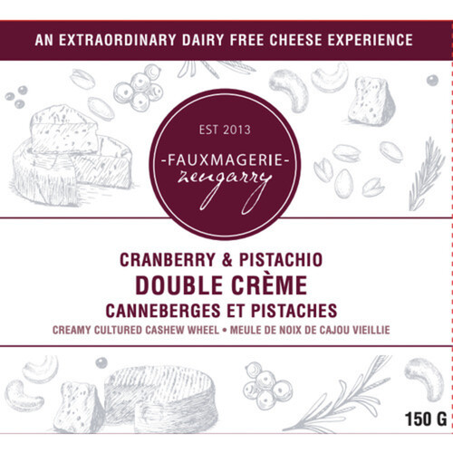 Fauxmagerie Zengarry Dairy Free Cheese Cranberry Pistachio Double Crème 150 g