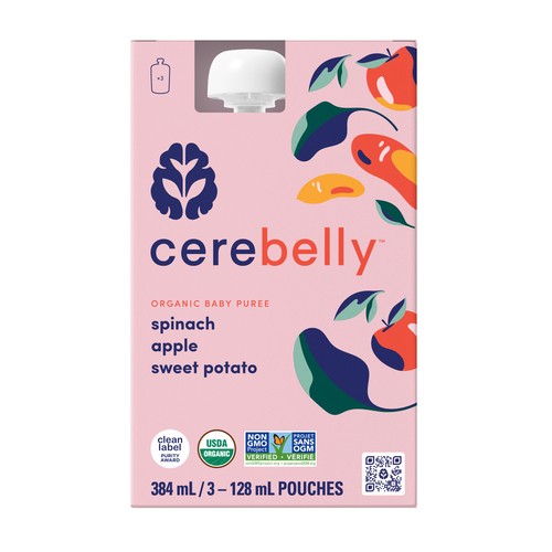 Cerebelly Canada Organic Baby Puree Kale Sweet Potato & Apple 384 ml