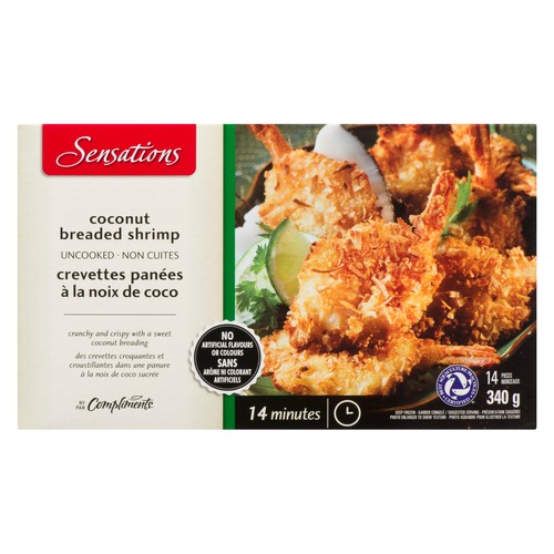 Sensations Frozen Shrimp Breaded Coconut 340 g