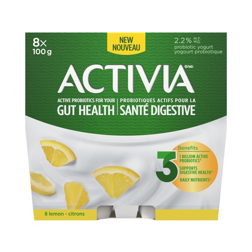 Danone Activia Yogurt Lemon 8 x 100 g