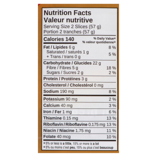 Kinnikinnick Gluten-Free Bread Multigrain 454 g (frozen)