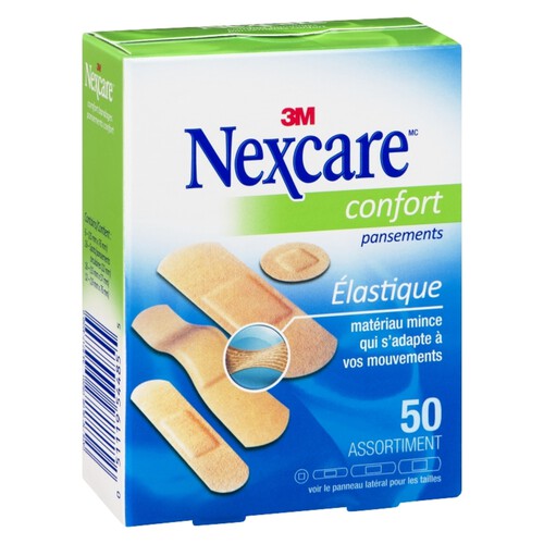 3M Nexcare Comfort Assorted Strip Bandages 50 Count