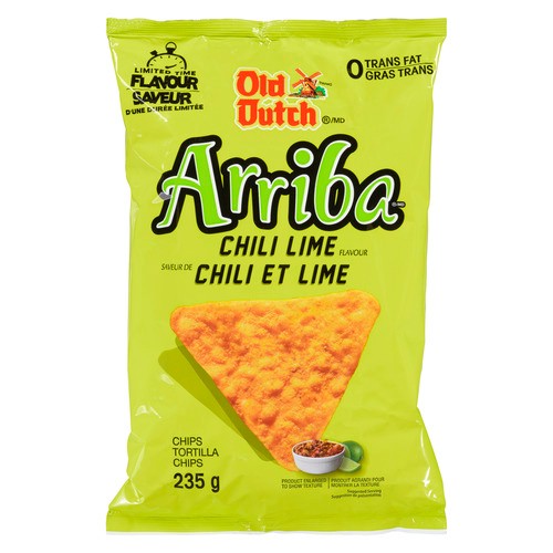 Old Dutch Zero Transfat Arriba Tortilla Chips Chili Lime 235 g