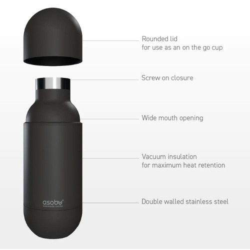 Asobu Orb Bottle Black 1 EA
