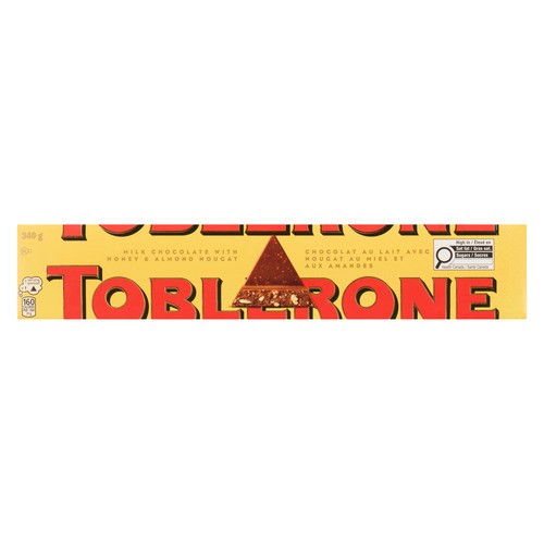 Toblerone Milk Chocolate with Honey & Almond Nougat 340 g