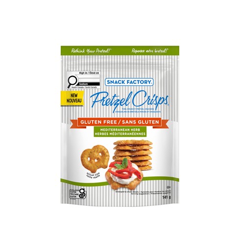 Snack Factory Gluten Free Pretzel Crisps Mediterranean Herb 141 g