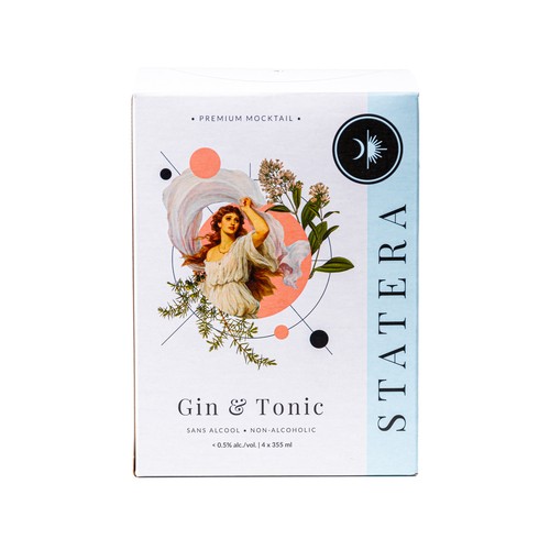Statera Spirits Non Alcoholic Beverage Gin & Tonic 4 x 355 ml (cans)