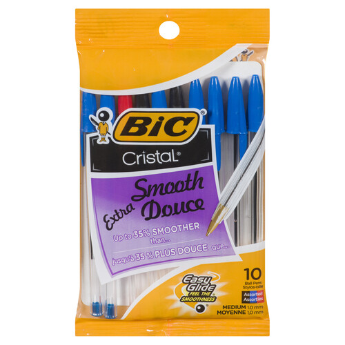 Bic Cristal Stick Assorted Pens 10 Pack 1 EA