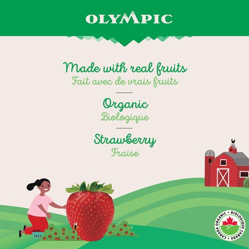 Olympic Kids Organic Drinkable Yogurt Strawberry 4 x 190 ml