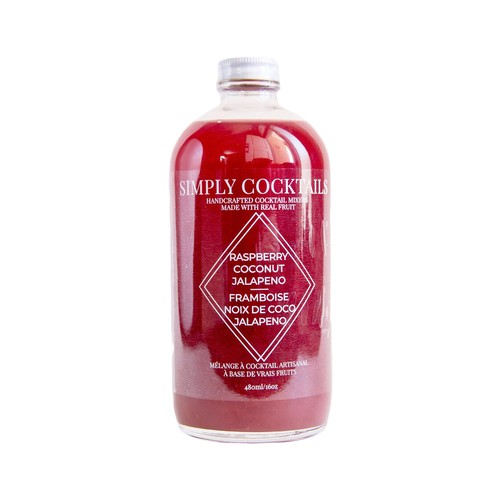 Simply Cocktails Non Alcoholic Drink Raspberry Coconut Japaleno 480 ml (bottle)