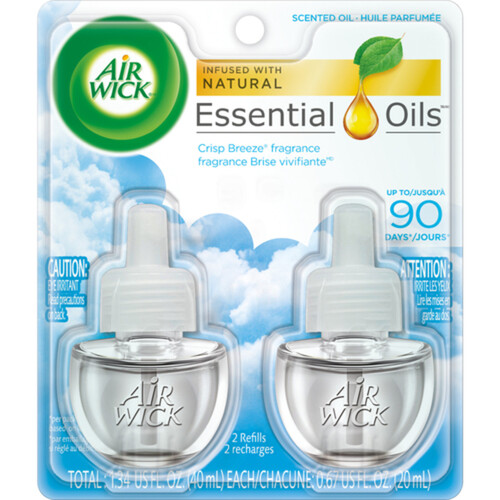 Air Wick Air Freshener Essential Oils Refill Crisp Breeze 2 x 20 ml