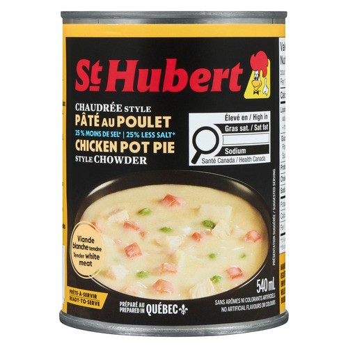 St Hubert Style Chowder Chicken Pot Pie 25% Less Salt 540 ml
