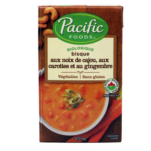 Pacific Organic Vegan Soup Cashew Carrot Ginger 472 ml