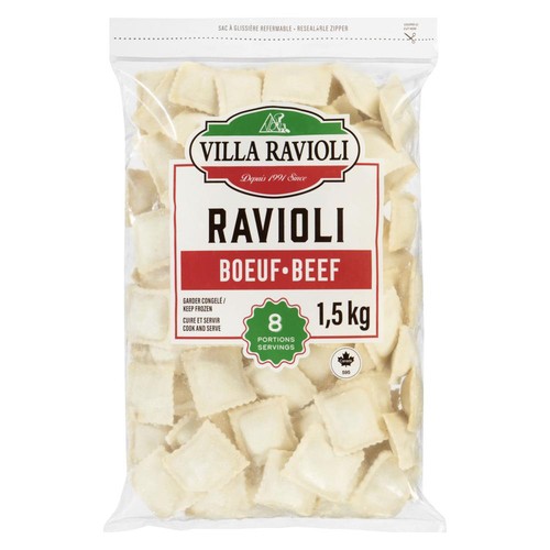 Villa Ravioli Frozen Ravioli Stuffed With Beef 1.5 kg