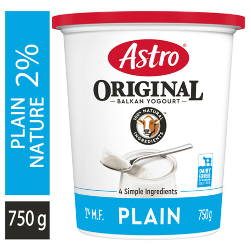 Astro Original Yogurt Plain Balkan Style 2% 750 g